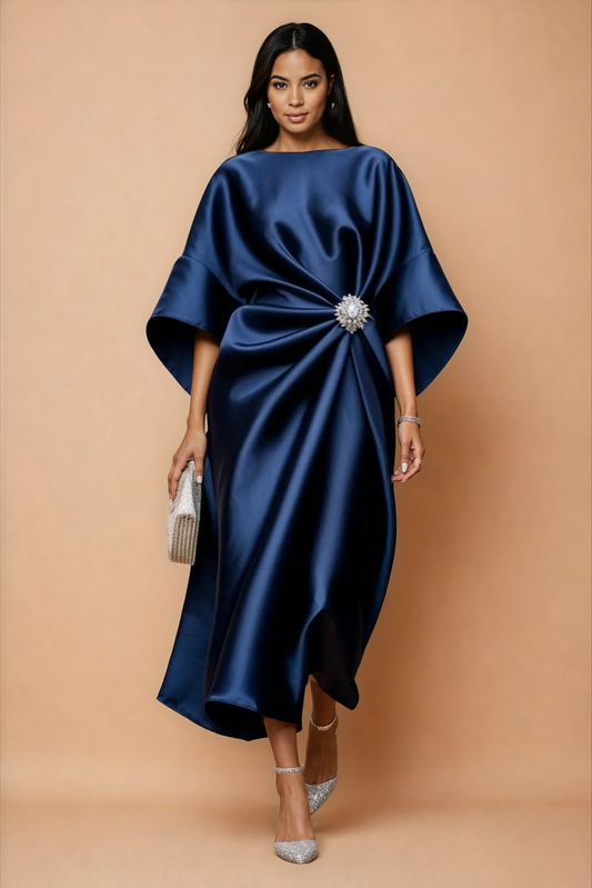 Missklara Elegantes Maxikleid Annalena Marineblau