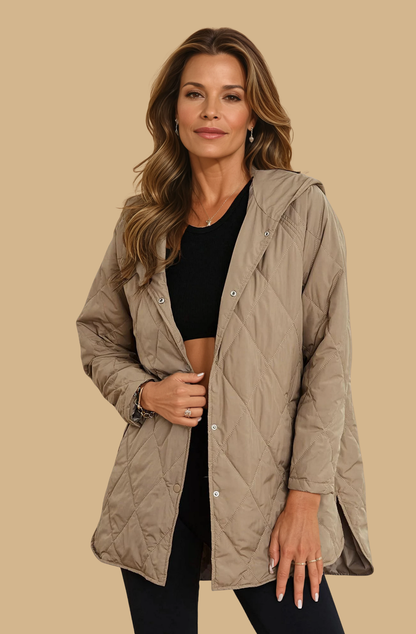 Missklara Diamant-Steppjacke mit Kapuze