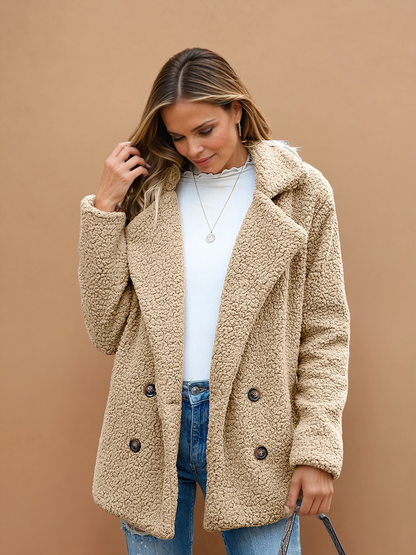 Missklara Flauschige Oversize-Capejacke