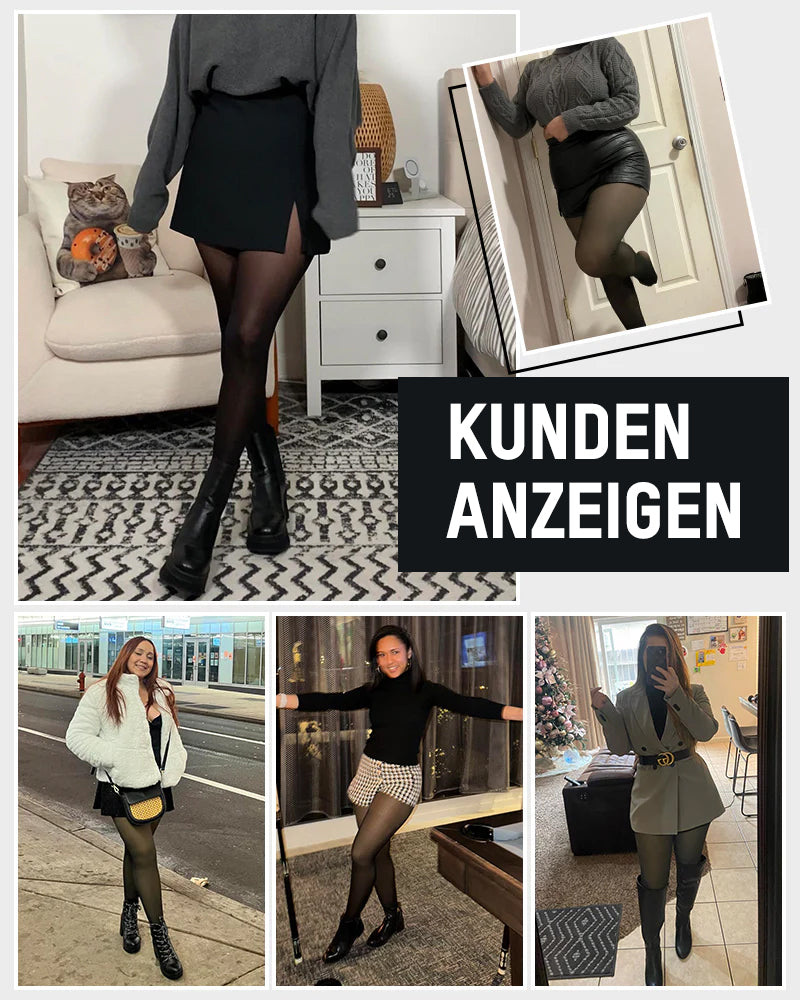 Missklara - Transparente, fleece gefütterte Strumpfhose