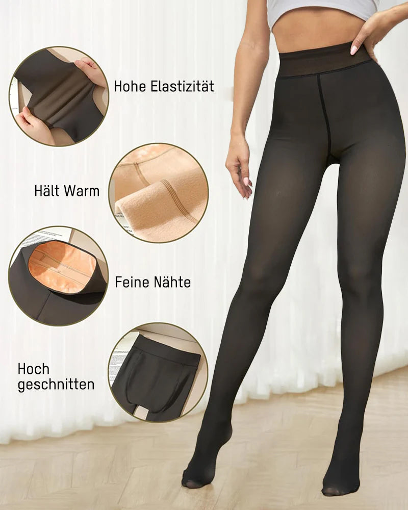 Missklara - Transparente, fleece gefütterte Strumpfhose