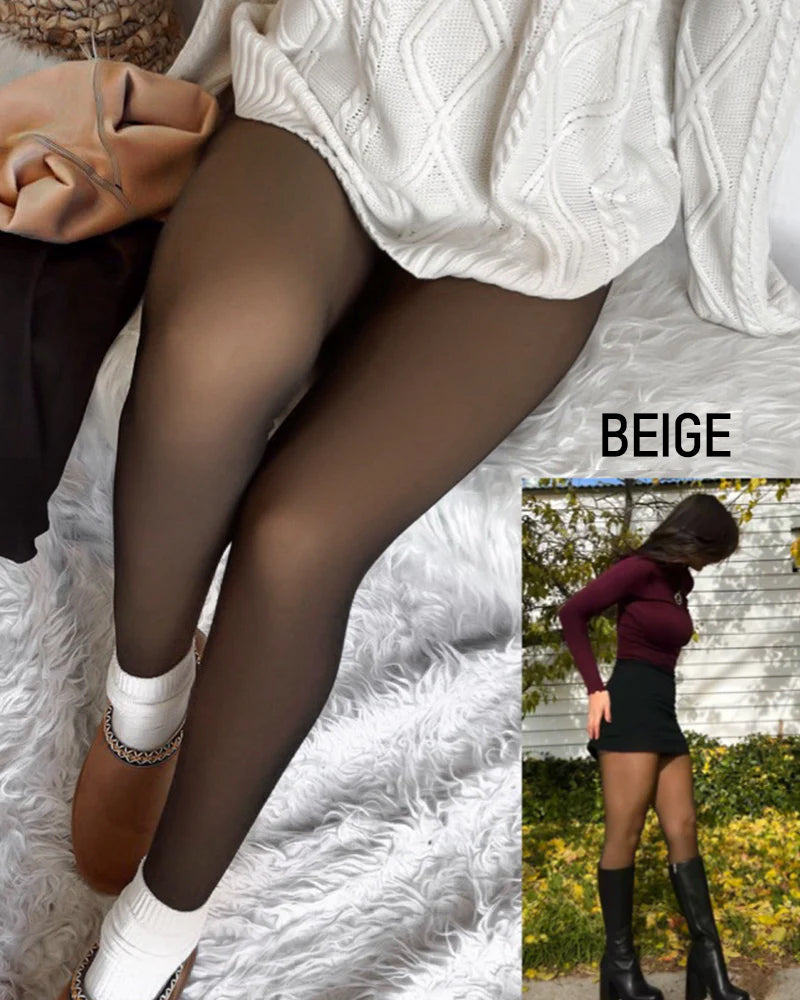 Missklara - Transparente, fleece gefütterte Strumpfhose