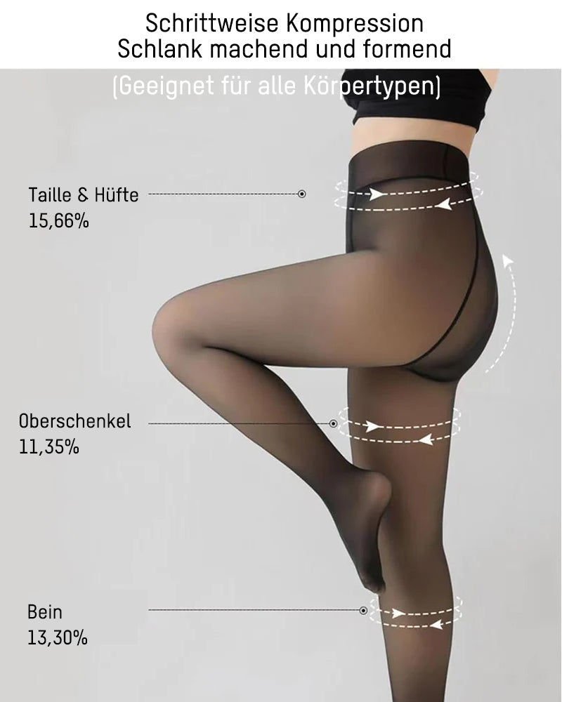 Missklara - Transparente, fleece gefütterte Strumpfhose