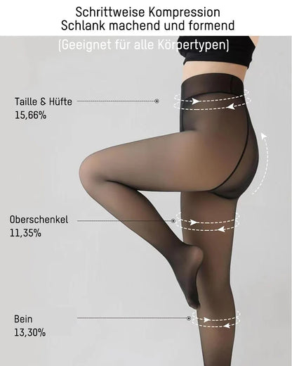 Missklara - Transparente, fleece gefütterte Strumpfhose