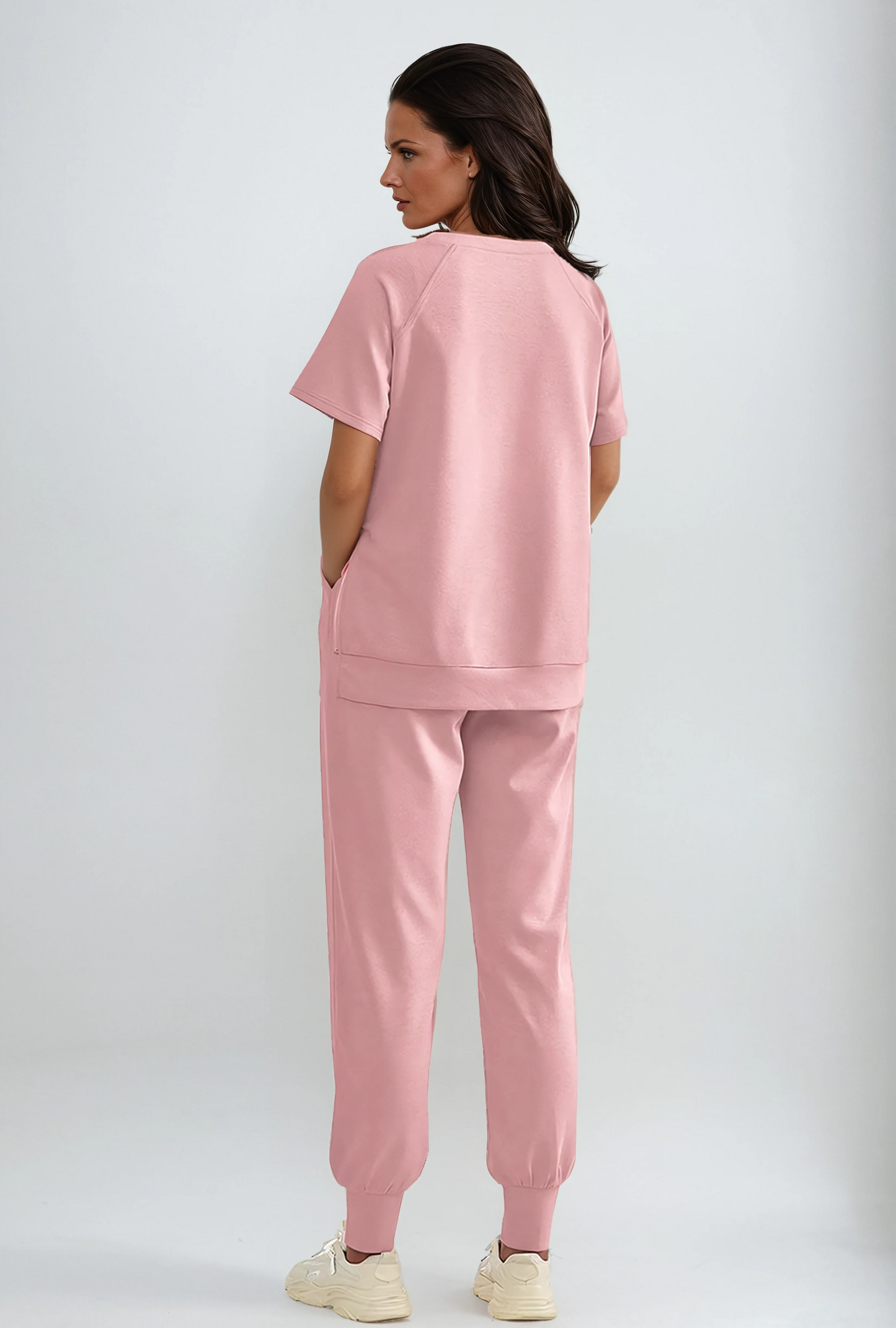 2-teiliges Lounge-Set aus Pullover und Hose mit Reißverschlussschlitzen