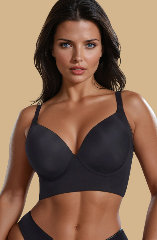 360 Komfort-BH mit glättendem Rückeneffekt schwarz