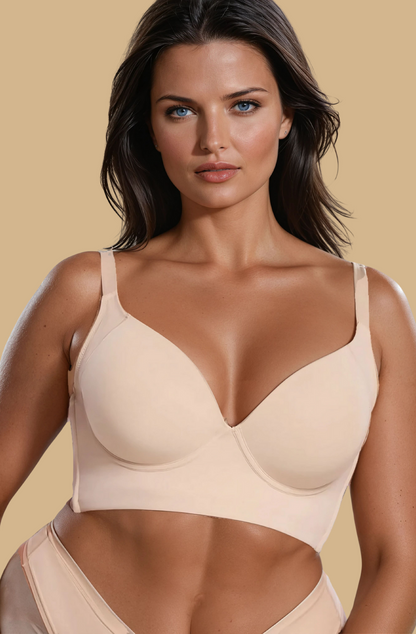 360 Komfort-BH mit glättendem Rückeneffekt beige