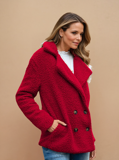 Missklara Flauschige Oversize-Capejacke