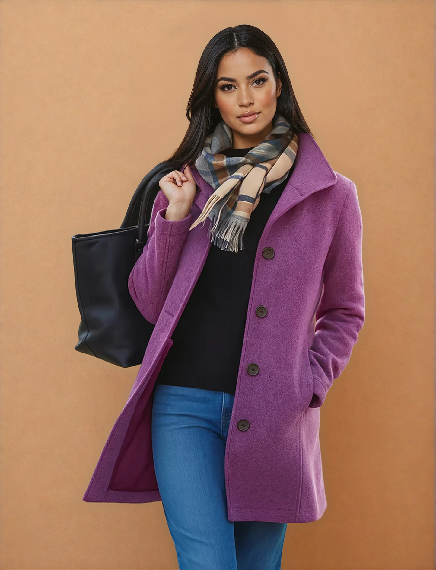 Missklara Klassischer Mantel Lila