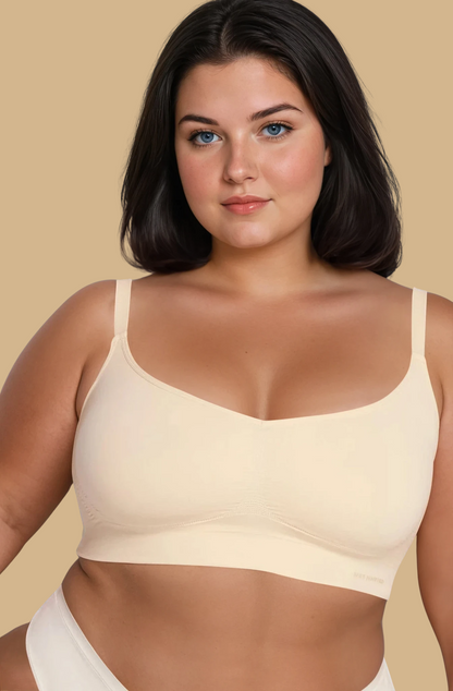 MissKlara SmoothingSeamless Drahtloser Scoop-BH Beige