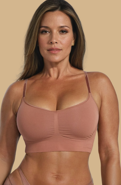 MissKlara SmoothingSeamless Drahtloser Scoop-BH Coffee