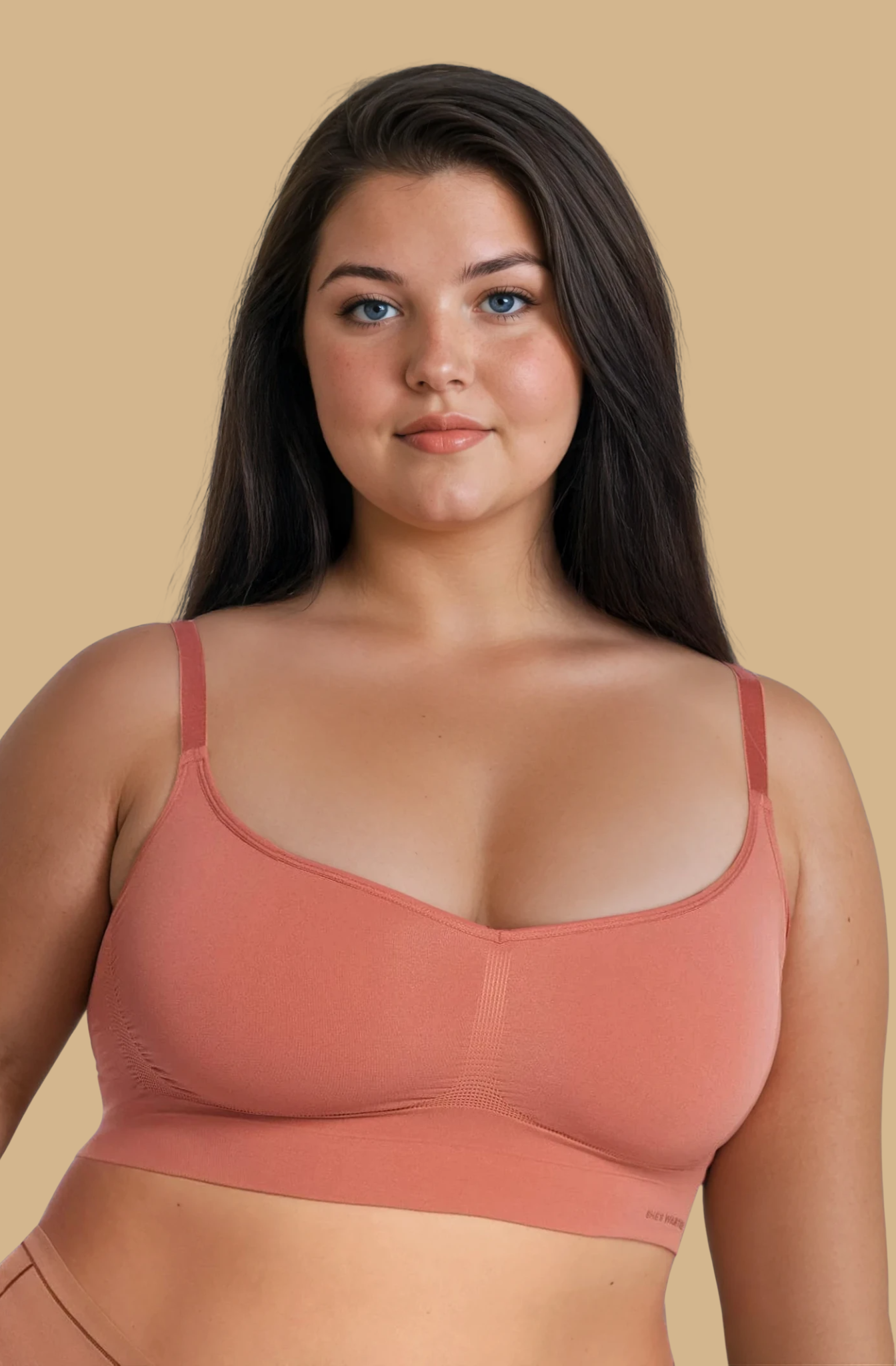 MissKlara SmoothingSeamless Drahtloser Scoop-BH Terracotta