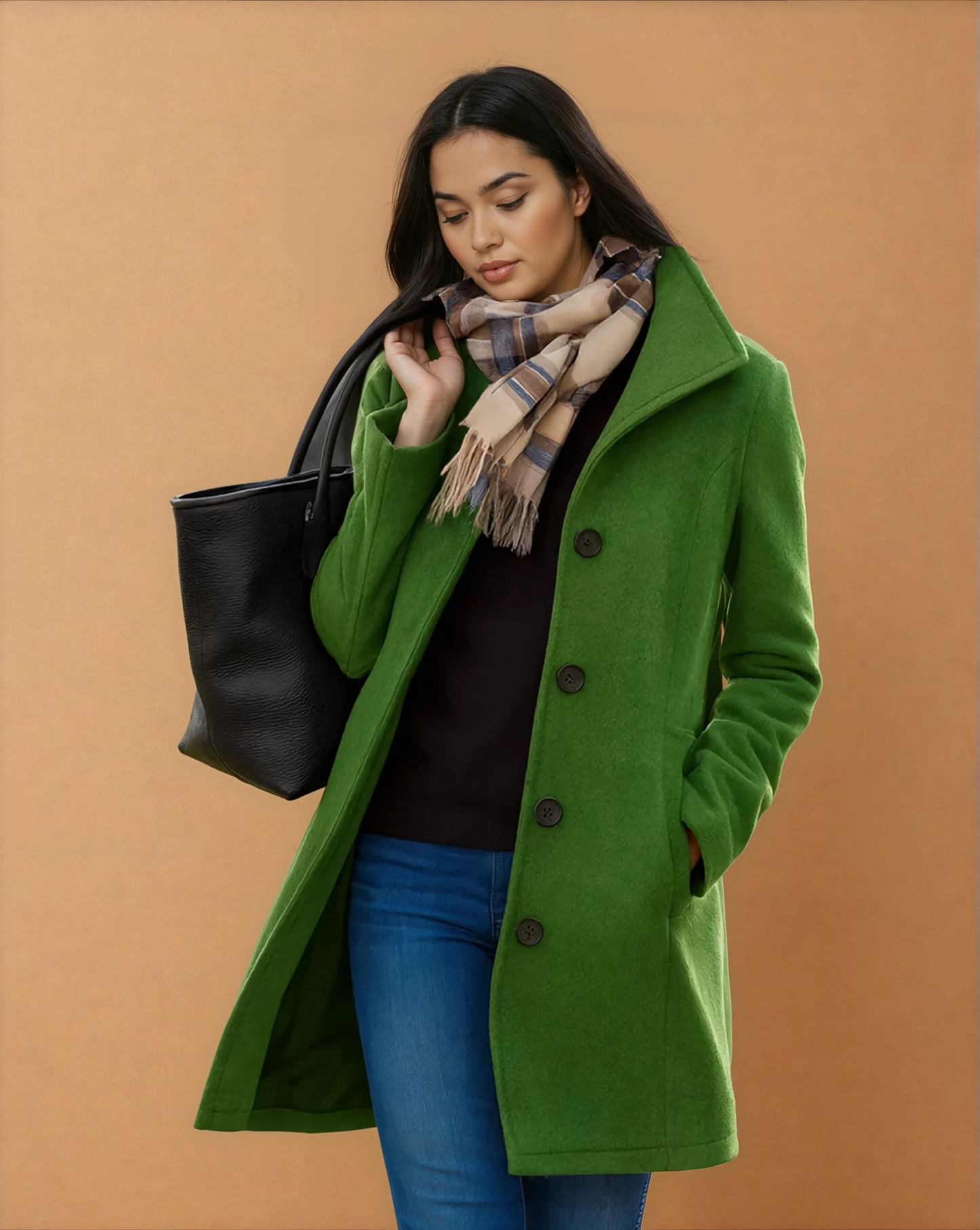 Missklara Klassischer Mantel Moosgrün