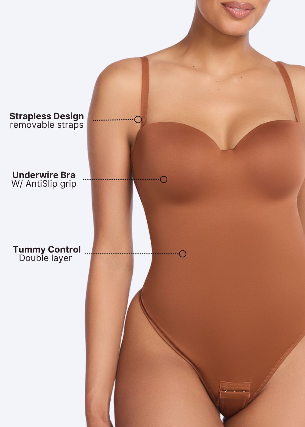 MissKlara BraSculpt Trägerloser Bodysuit String