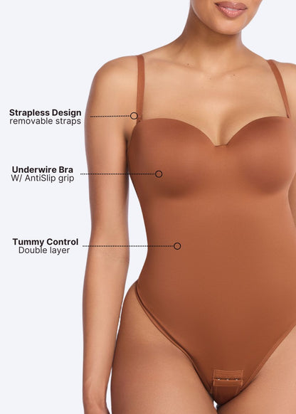 MissKlara BraSculpt Trägerloser Bodysuit String