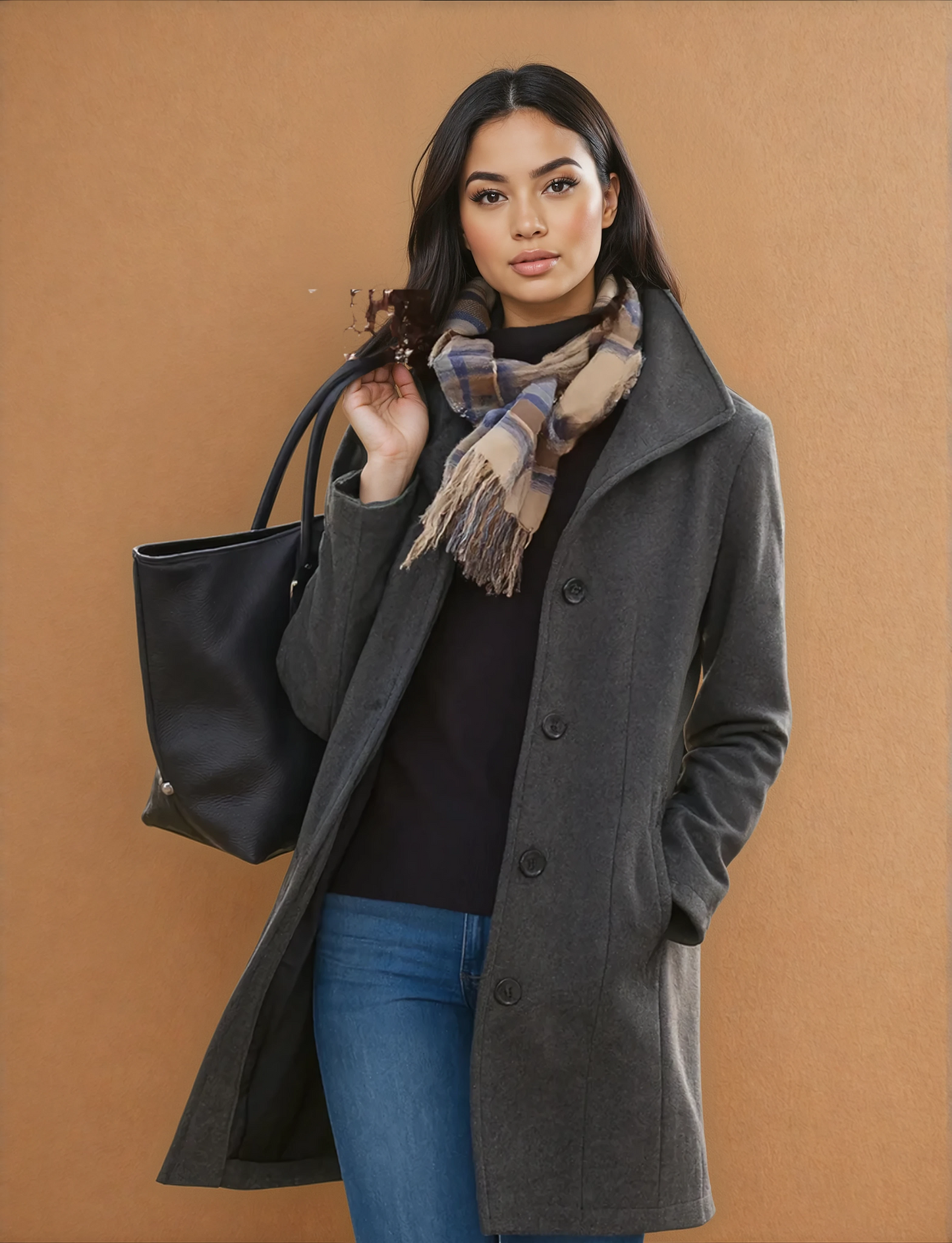 Missklara Klassischer Mantel Grau