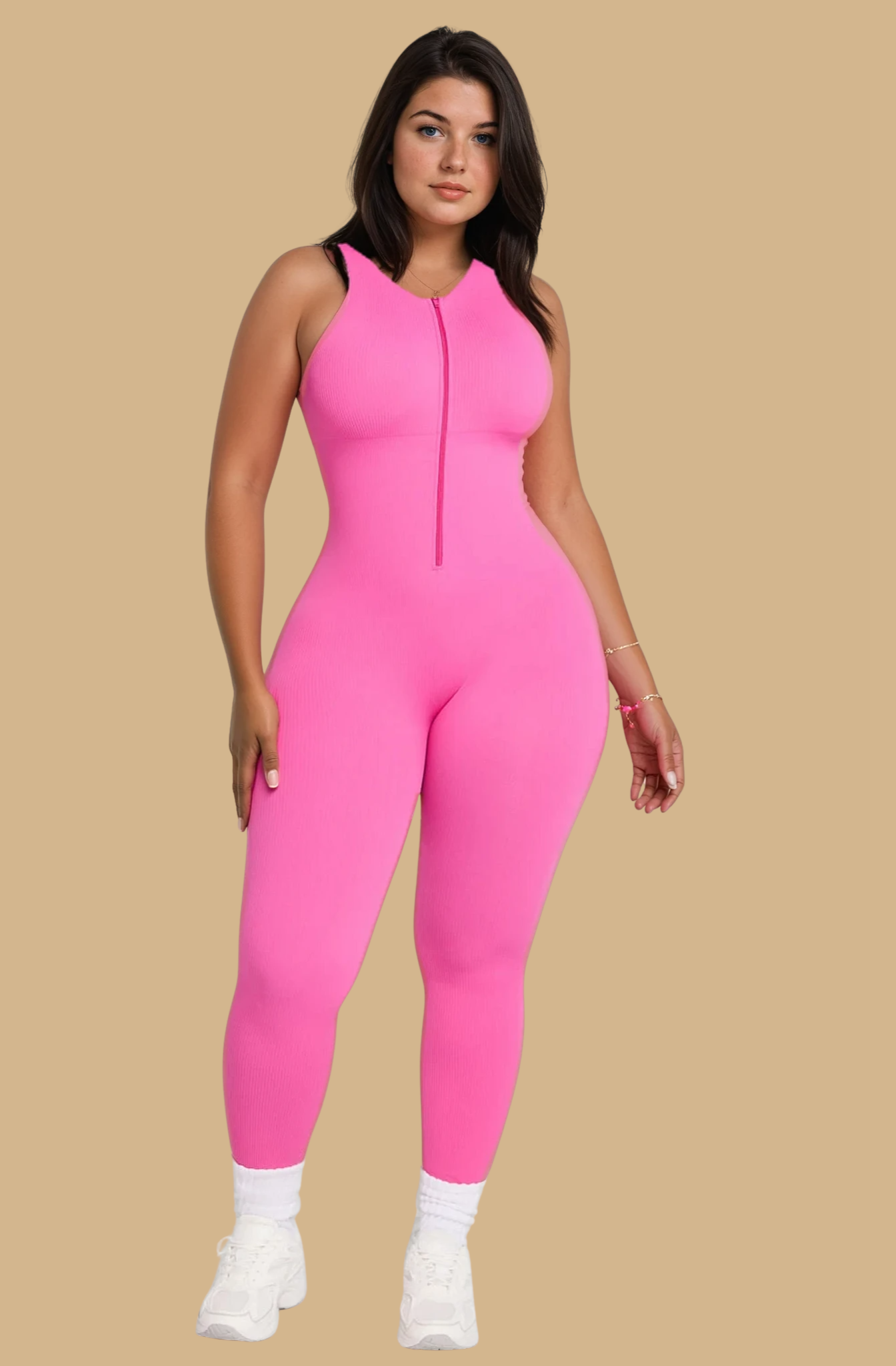 MissKlara SnatchedSuit Jumpsuit Roze
