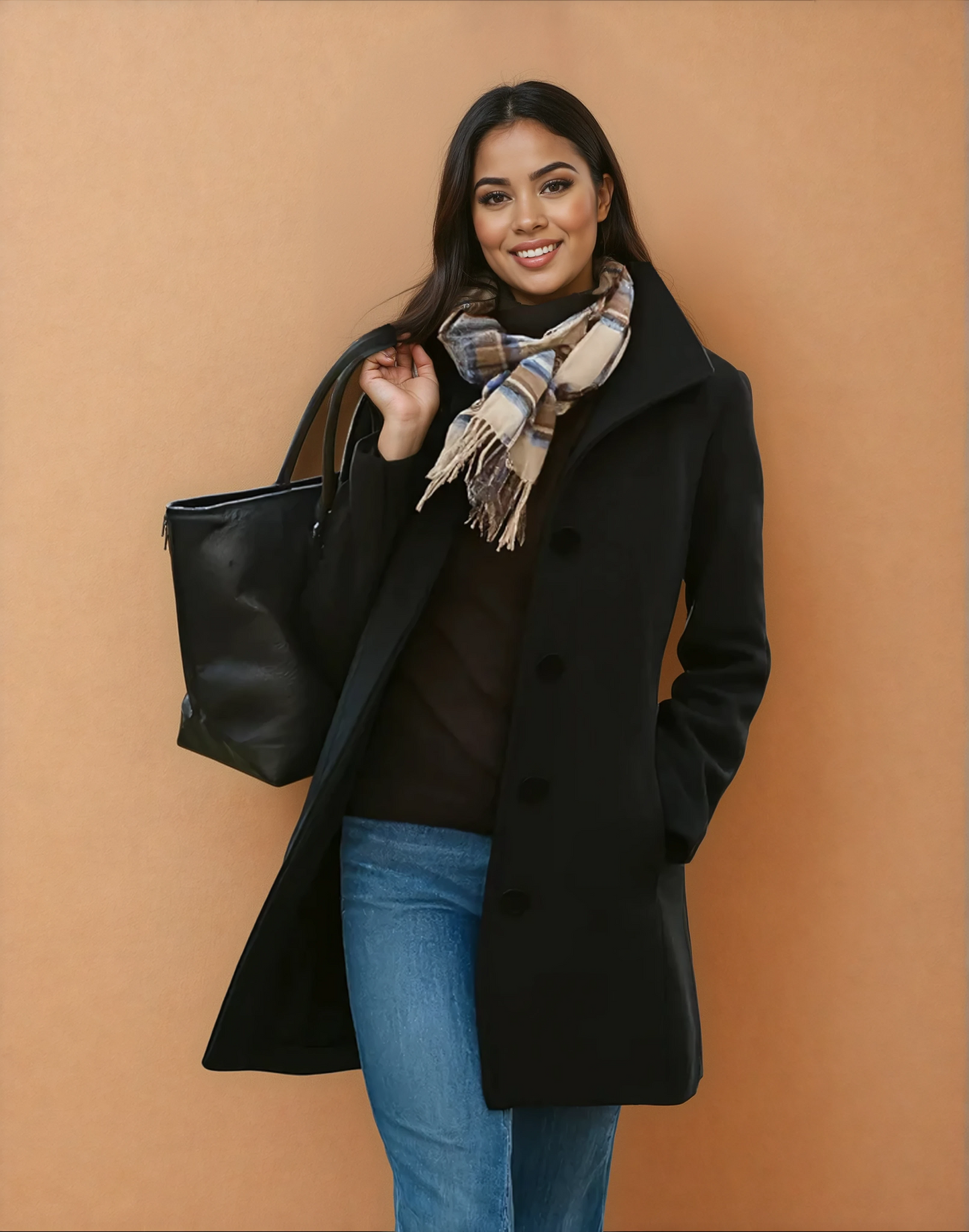 Missklara Klassischer Mantel Schwarz