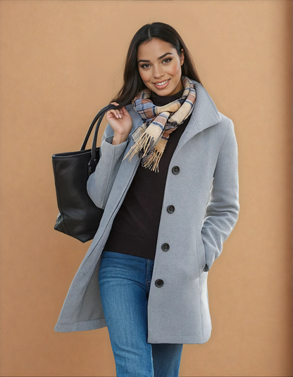 Missklara Klassischer Mantel Hellgrau