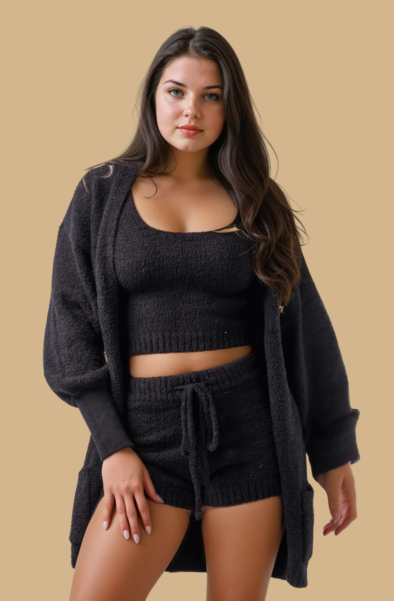 Missklara - Komfort-Set 3-teilig schwarz S mit kurzen Hosen