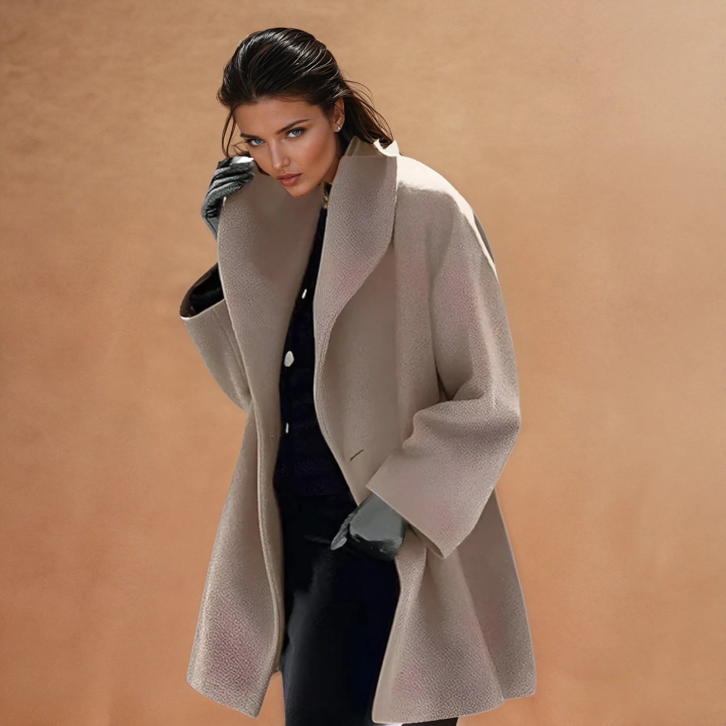 Missklara Winddichte Wolljacke Khaki