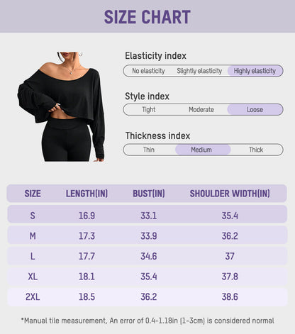 Missklara Lässiges Off-Shoulder-Oberteil mit langen Ärmeln und asymmetrischem Schnitt