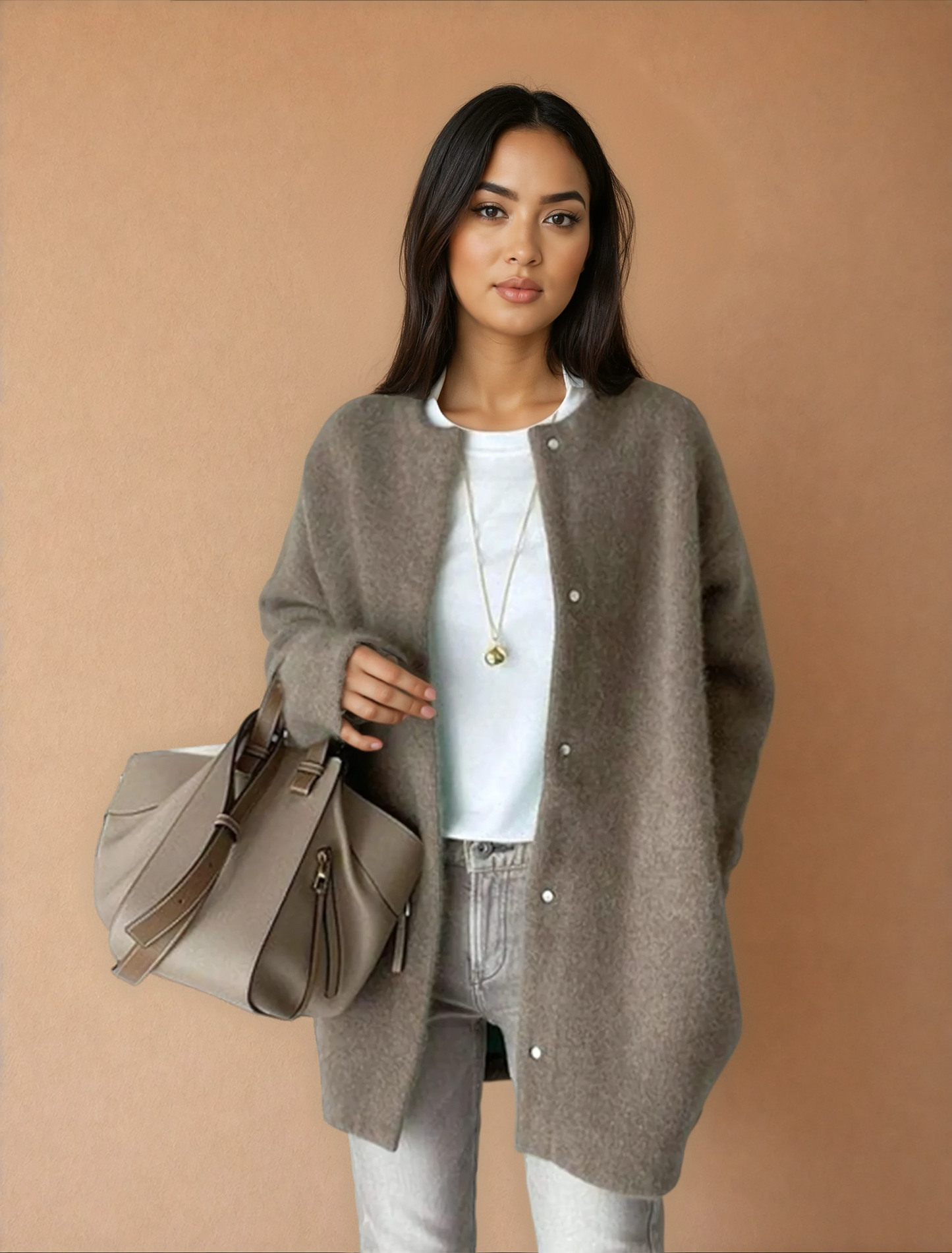 Missklara Raffinierter Lagen-Cardigan Kaffee