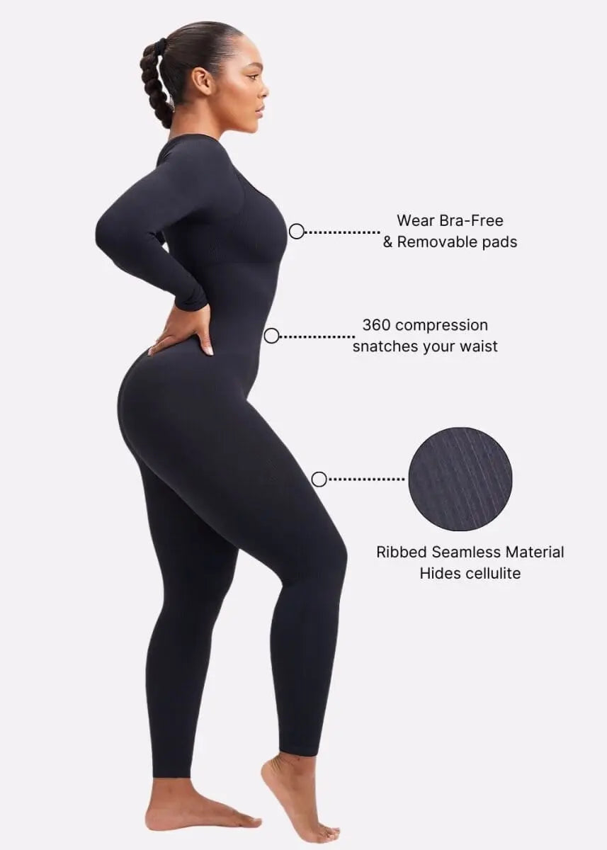 SnatchedKnit Langarm-Jumpsuit