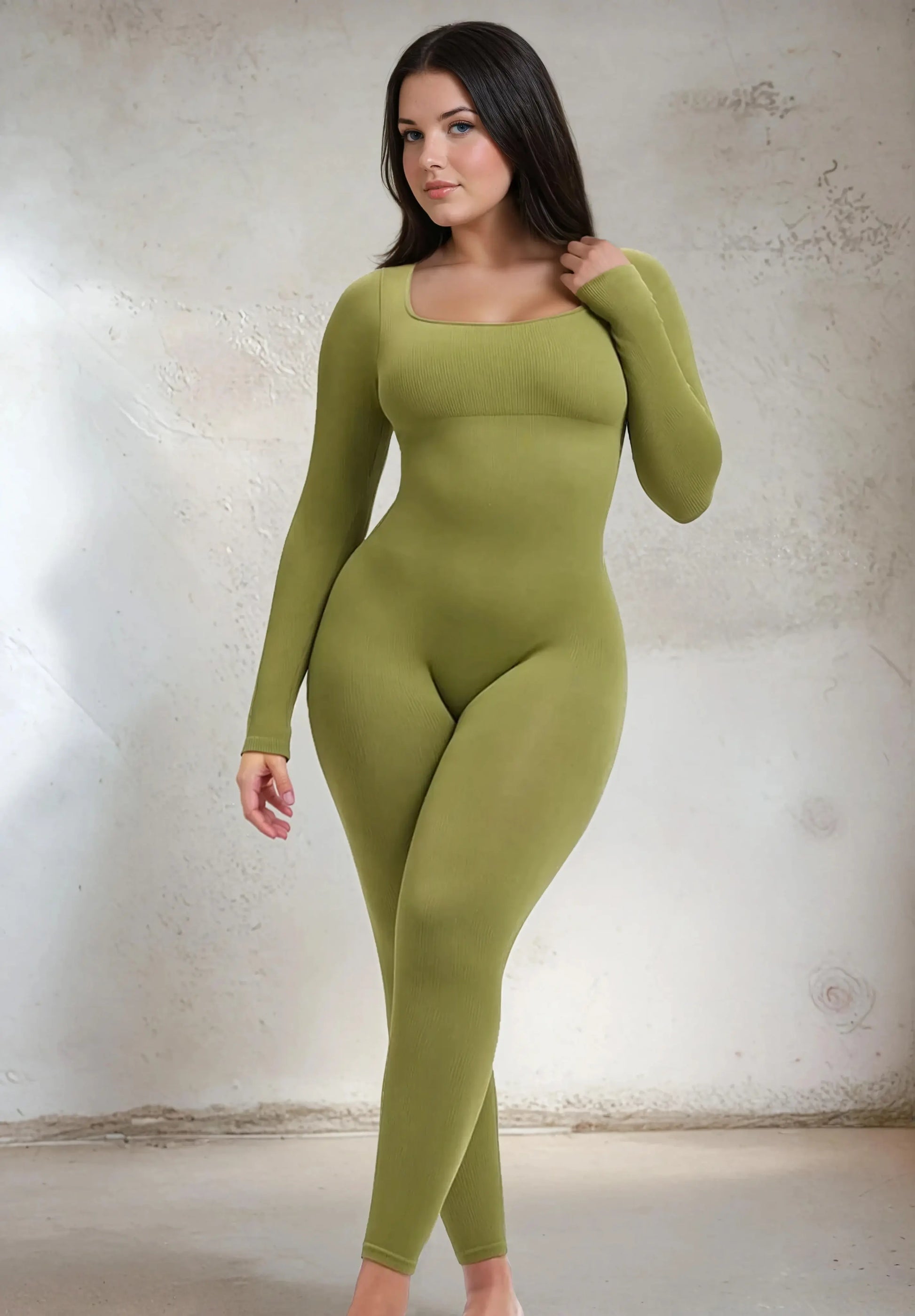 SnatchedKnit Langarm-Jumpsuit