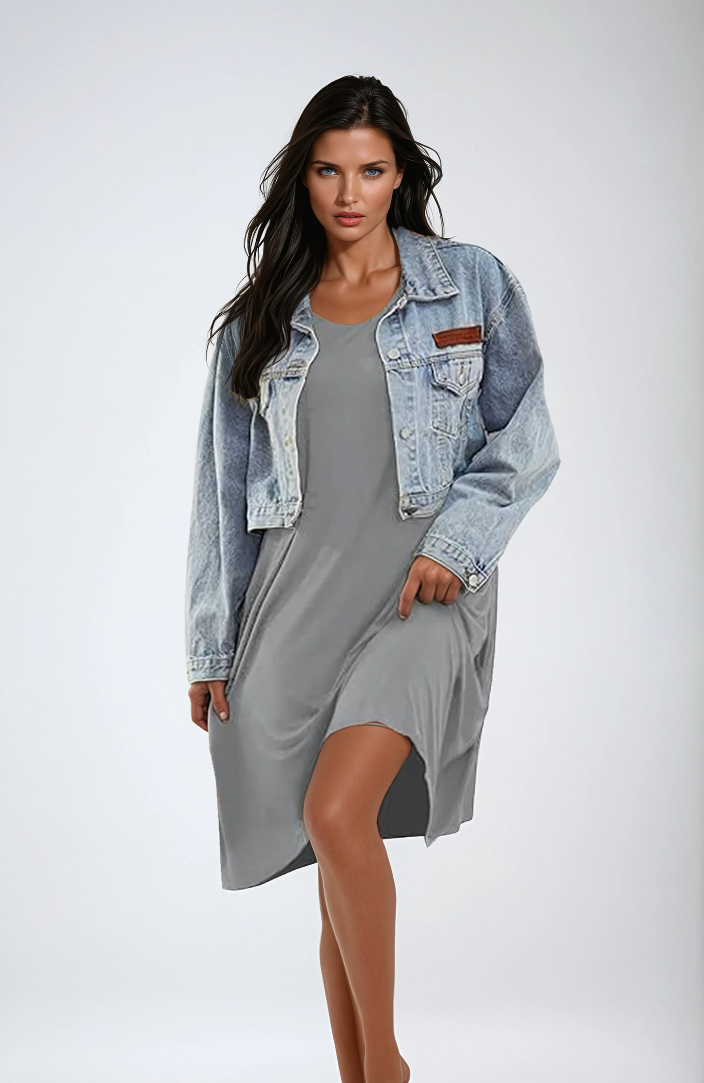 Missklara Plus-Size Oversized Nachtshirt mit Taschen