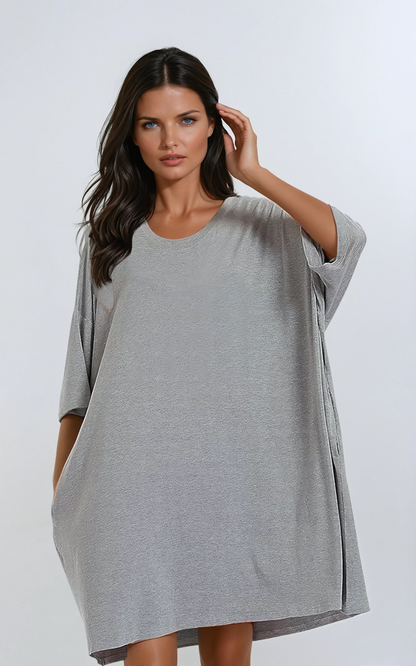 Missklara Plus-Size Oversized Nachtshirt mit Taschen