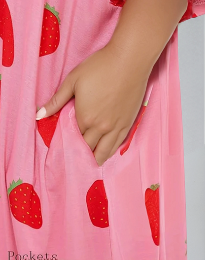 Missklara Plus-Size Oversized Nachtshirt mit Taschen