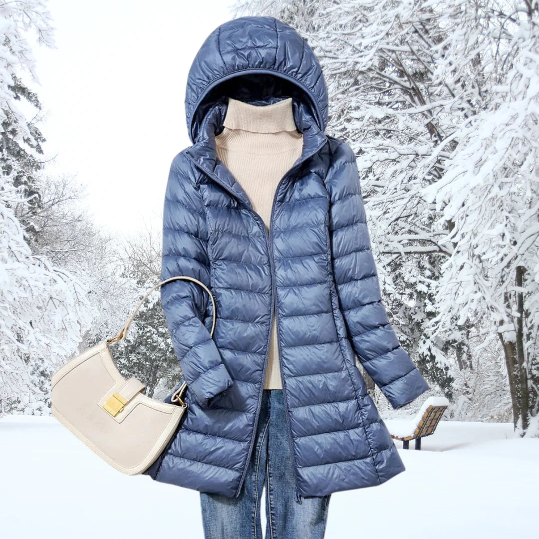 Missklara Lange, isolierte Winterjacke Blau