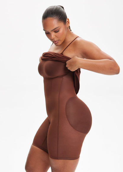 SecretSculpt Spaghetti-Träger-Midi-Kleid