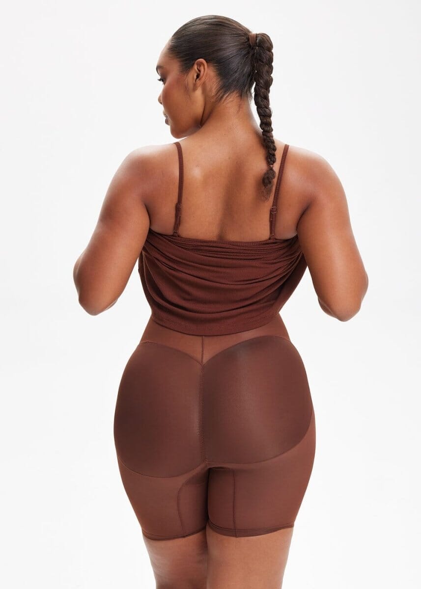 SecretSculpt Spaghetti-Träger-Midi-Kleid