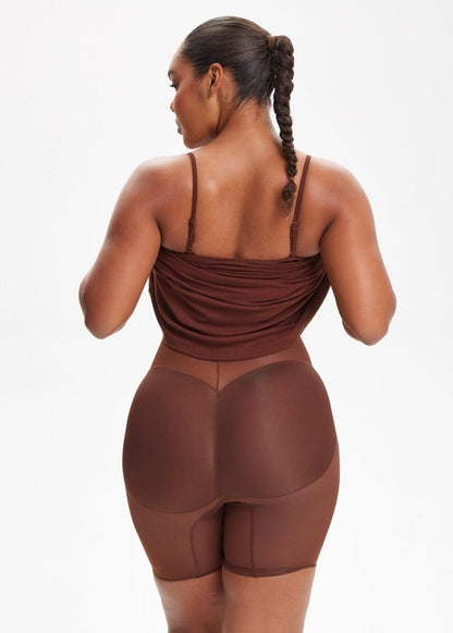 SecretSculpt Spaghetti-Träger-Midi-Kleid