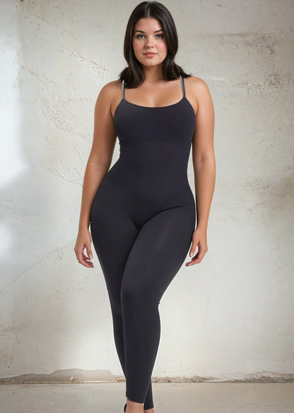 SnatchedKnit Nahtloser Overall Black