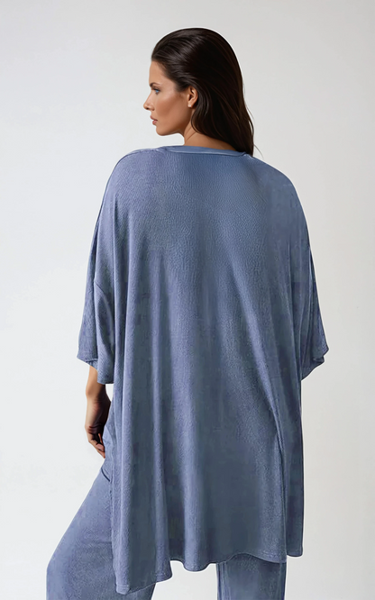 Missklara Lounge-Set mit weitem Bein und Schlitz