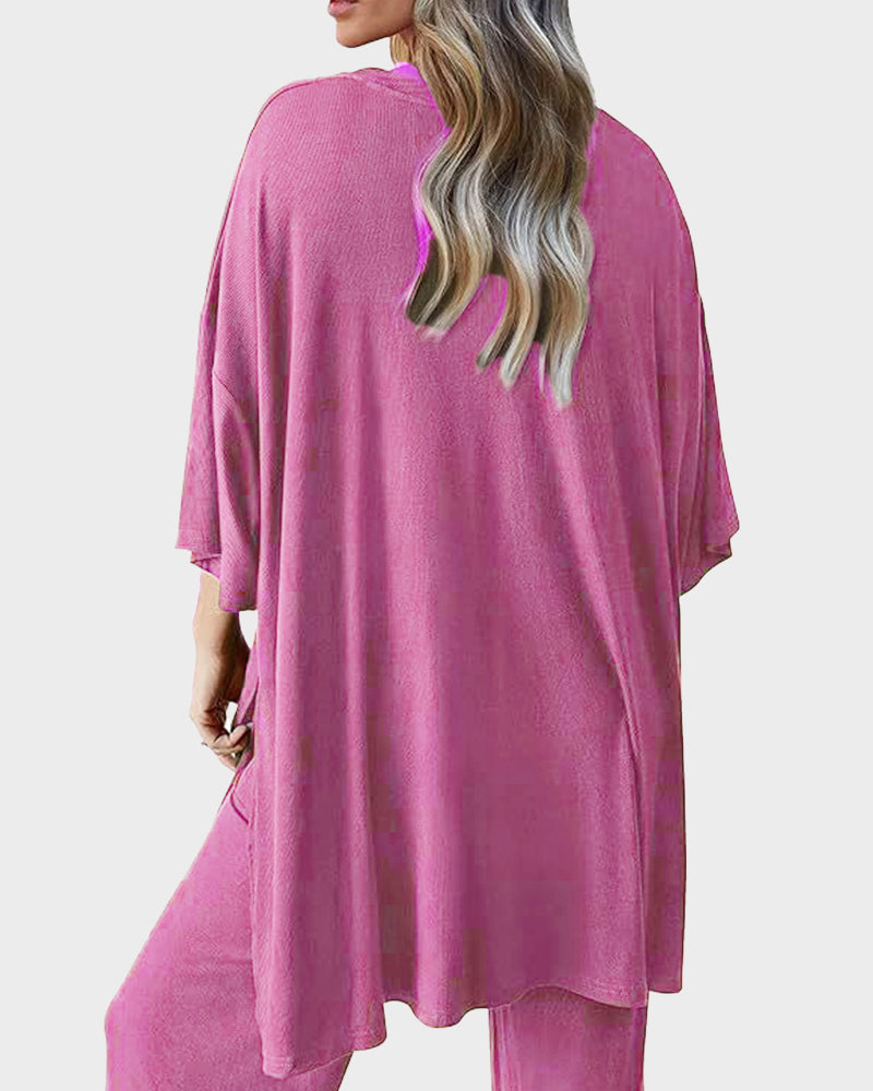 Missklara Lounge-Set mit weitem Bein und Schlitz