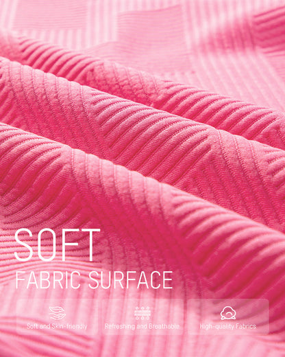 Zweiteiliges Lounge-Set aus strukturiertem Strick mit Kordelzug in der Taille