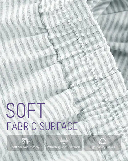 Missklara Gestreiftes zweiteiliges Pyjama-Set mit T-Shirt und Split-Shorts