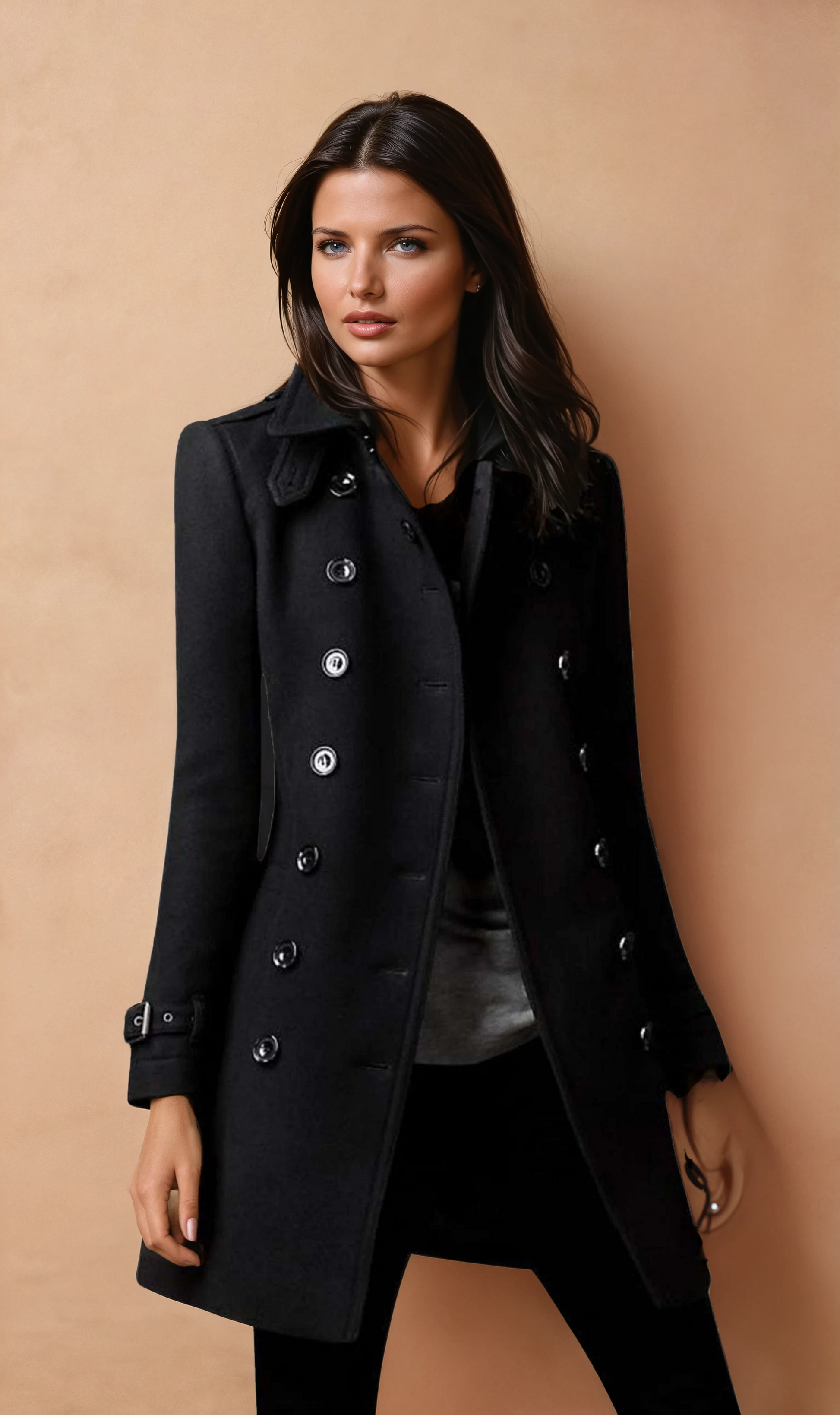 Missklara Moderner Trenchcoat im eleganten Design Schwarz